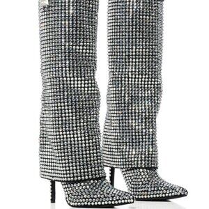 Azalea Wang Fleeting Dream Size: 7.5 Silver Diamond Boots *𝐅𝐈𝐍𝐀𝐋 𝐏𝐀𝐈𝐑*